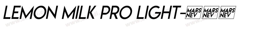 LEMON MILK Pro Light字体转换